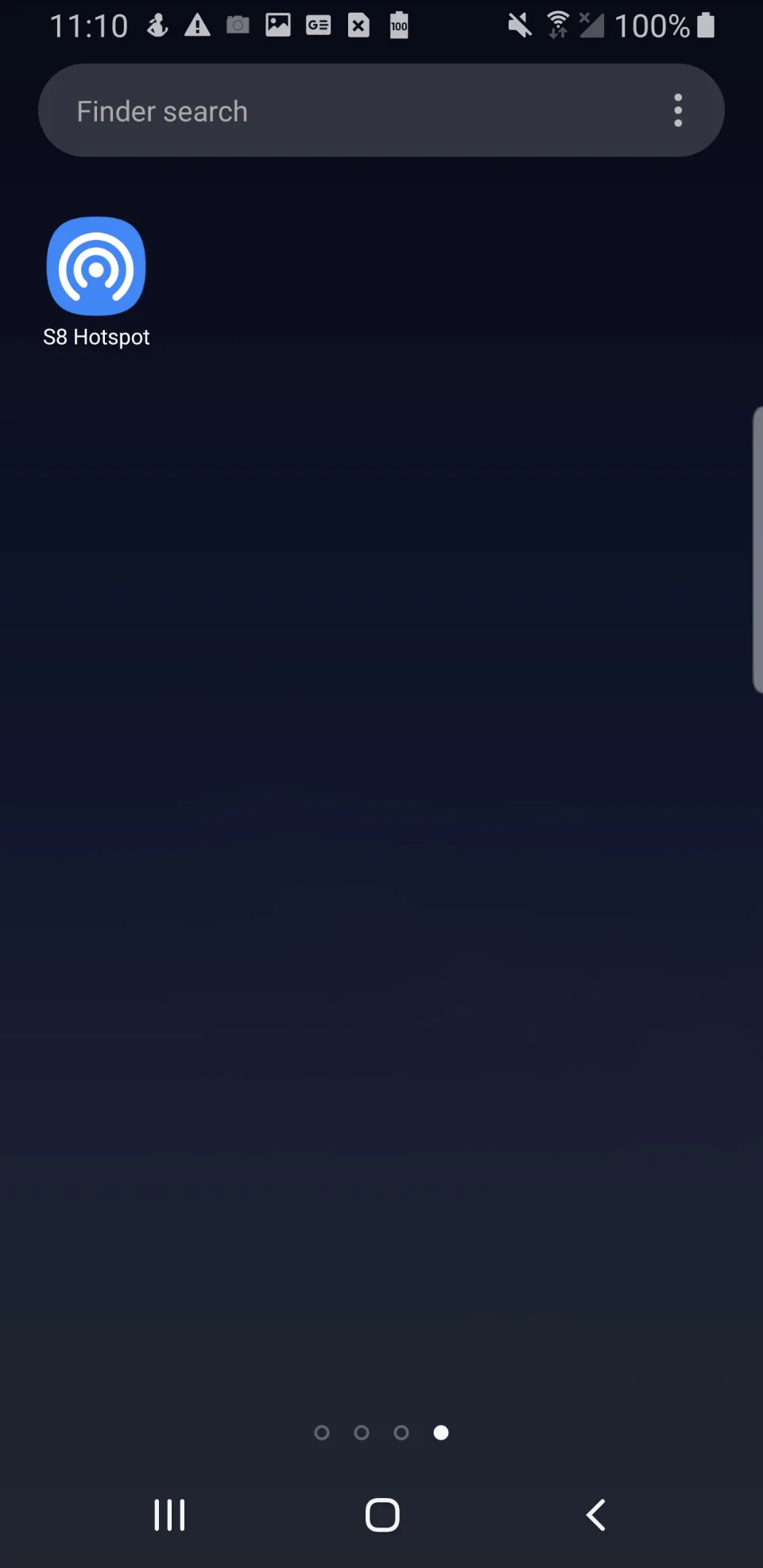 Galaxy S8 홈 화면에 설치된 S8 Hotspot 앱 아이콘